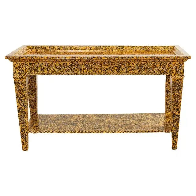 English Regency Style Two Tier Console Speckled by Ira Yeager For Sale - Image 13 of 13