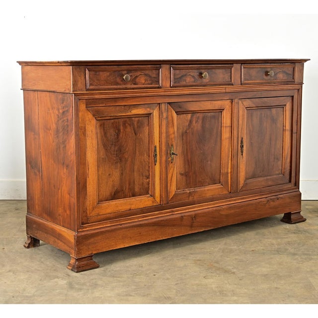 Wood French 19th Century Solid Walnut Louis Philippe Enfilade For Sale - Image 7 of 11
