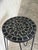 Black Stone Mosaic Top Plant Pedestal With Metal Hairpin Legs Vintage 1970s For Sale In Los Angeles - Image 6 of 10