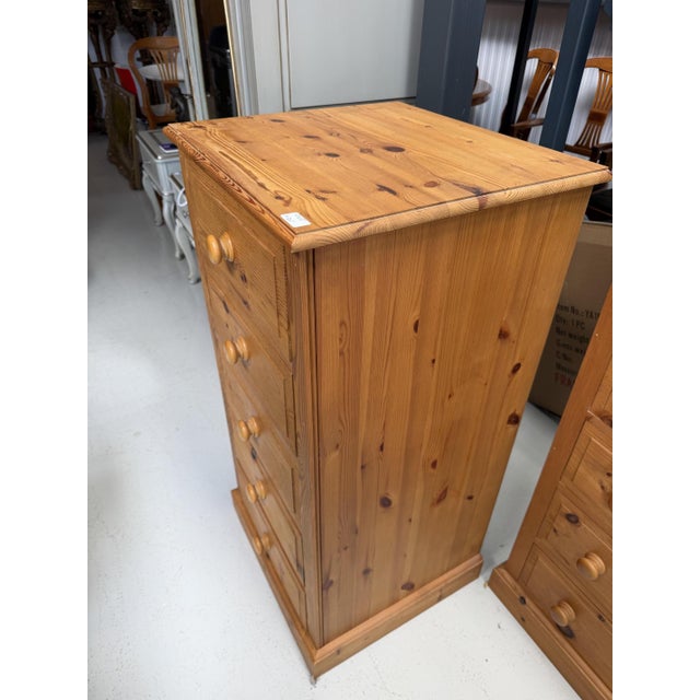 Narrow Pine Chest of Drawers For Sale - Image 6 of 8