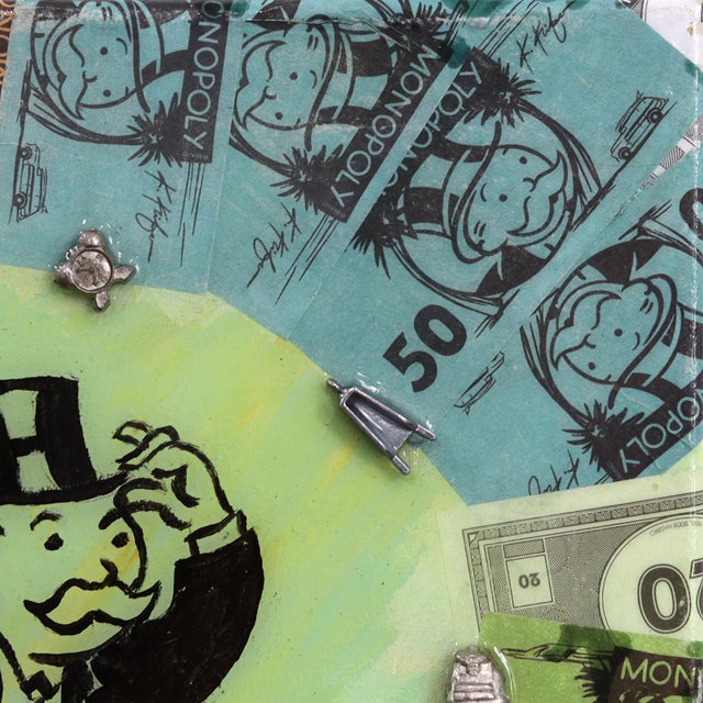 2020s Go to Jail - Original Monopoly Pop Art Acrylic and Resin Painting on Canvas For Sale - Image 5 of 9