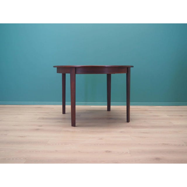 Danish Round Rosewood Table, 1960s For Sale - Image 3 of 12