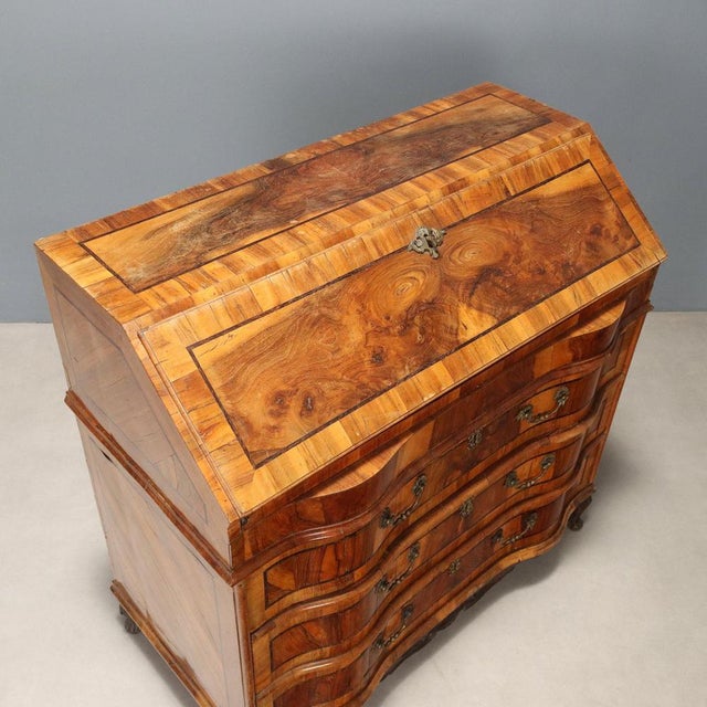 Baroque Walnut Drop-Leaf Cabinet For Sale - Image 10 of 14