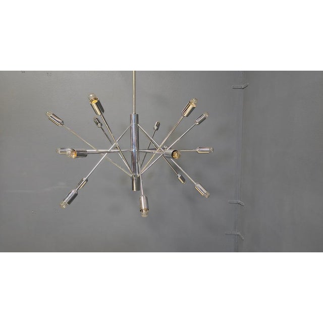1970s Vintage Sputnik Chrome Chandelier, 1970s For Sale - Image 5 of 18