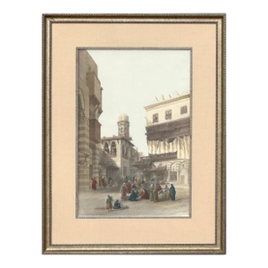 David Roberts Hand-Colored Egypt Lithograph – Bazaar of the Coppersmiths, Cairo – 19th Century
