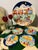 Fabulous Italian folk art wall plates or serving dishes, they have holes at the back to hang on the wall. Beautiful bright...
