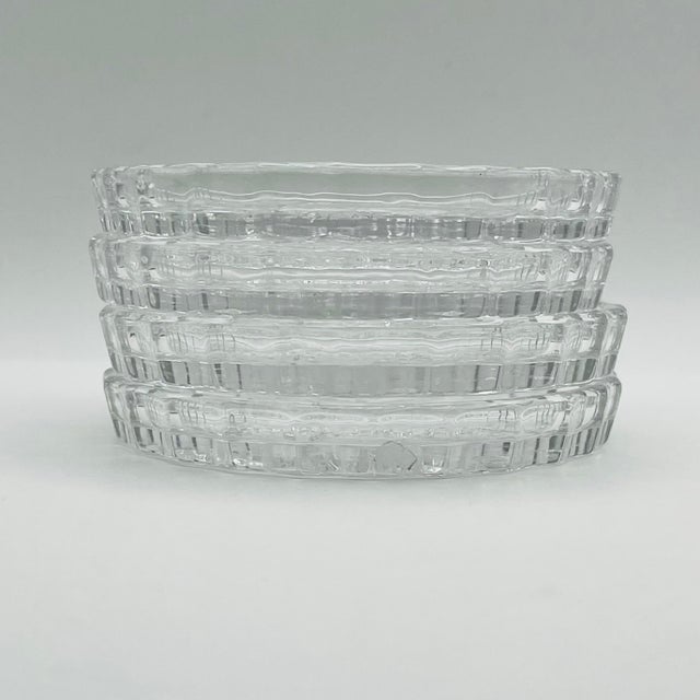Mid 20th Century Crystal Coasters- Set of 4 For Sale - Image 4 of 8