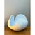 This vintage white ceramic sculptural bowl embodies Mid-Century Modern design with a dynamic, organic form reminiscent of...