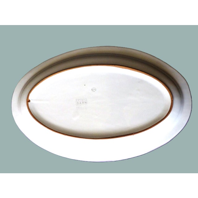 White Vintage Ceramic Platter by Pottery Barn For Sale - Image 8 of 10