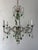 French French Maison Baguès Murano Green Drops Beaded Scrolls Chandelier Rare C 1940 For Sale - Image 3 of 18