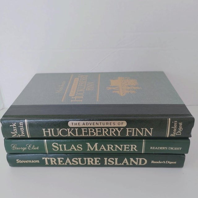 1980s Reader's Digest the World's Best Reading Gift Set, Mark Twain, Stevenson, George Eliot - Set of 3 For Sale - Image 4 of 6