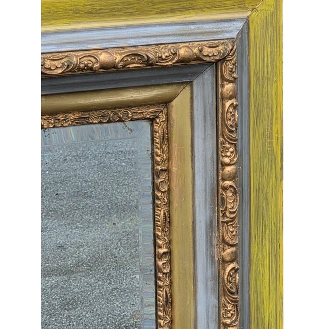 19th Century Italian Hand Painted Rectangular Wall Mirror. For Sale - Image 10 of 13