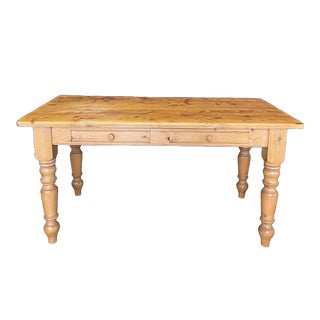 Antique British Country Pine Farmhouse Style Console Table or Desk For Sale