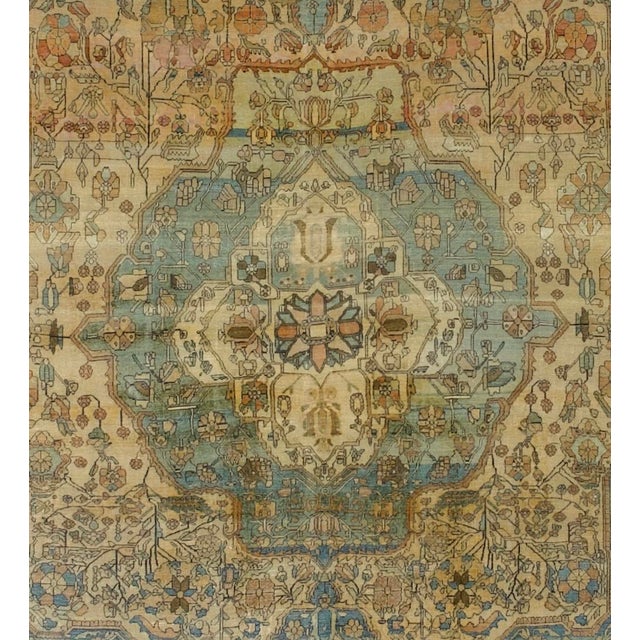 Late 19th Century Fine Antique Persian Mohtasham Kashan Rug 9’6” X 11’9” For Sale - Image 5 of 5