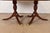 Henkel Harris Georgian Banded Mahogany Double Pedestal Extension Dining Table, Newly Refinished For Sale - Image 11 of 14