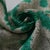 2020s Hand-Knotted Silk Velvet Ikat Lumbar Pillow - 16x24 Emerald & Silver For Sale - Image 5 of 7