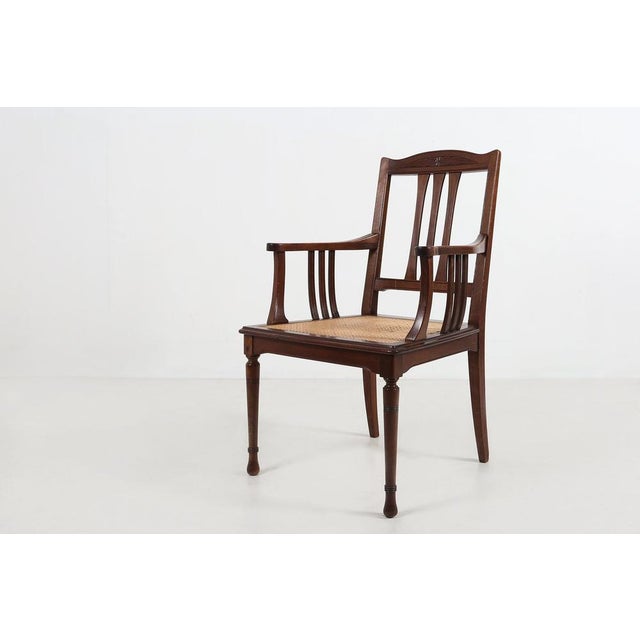 Antique Armchair with Cane Seat, France, 1890 For Sale - Image 4 of 10