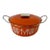1960s Mid-Century Modern Catherineholm Rune Fence Post Sticks Casserole Dutch Oven W Lid Orange & White For Sale