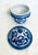 Blue & White Chinoiserie Covered Jar, perfect for decoration with other blue & white objects or use for sugar etc. 5.75in...
