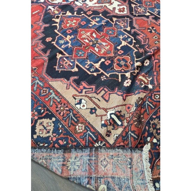 Textile Large Scale Antique Geometric Persian Bakhtiari Rug no. j5107 For Sale - Image 7 of 11
