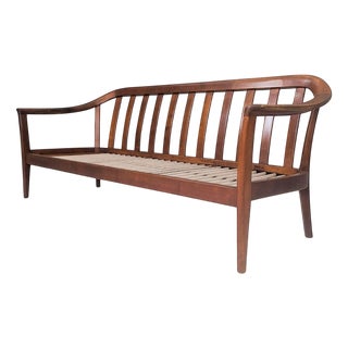 Mid-Century Cherrywood Sofa from Walter Knoll / Wilhelm Knoll, Germany, 1960s For Sale