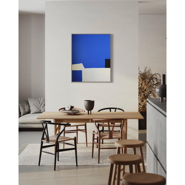 Bodasca, Minimalist Blue Composition, 2025, Acrylic on Stretched Canvas For Sale - Image 3 of 13