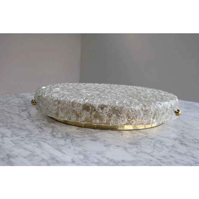 1970s Large Space Age Ceiling Lamp in Bubble Glass & Ice Glass from Hillebrand, 1970s For Sale - Image 5 of 11