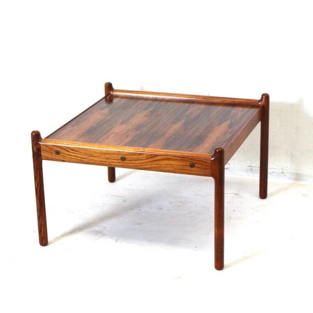 Wood Vintage Rosewood Coffee Table by C.F. Christensen Silkeborg, 1960s For Sale - Image 7 of 9