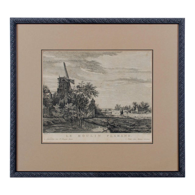 Le Moulin Flamand C1762-1766, Pierre Jacques Duret After Ruisdael For Sale