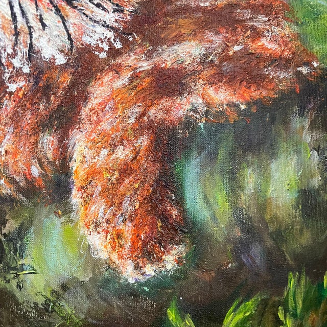 Wood Irene Van Genderen-Van De Wilt, Orange Cat Painting, 2000s, Canvas and Beech For Sale - Image 7 of 17