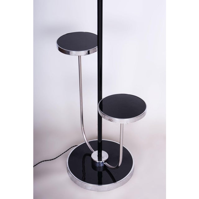 Bauhaus Bauhaus Chrome Floor Lamp by J. Halabala for Up Zavody, Czechia, 1930s For Sale - Image 3 of 13