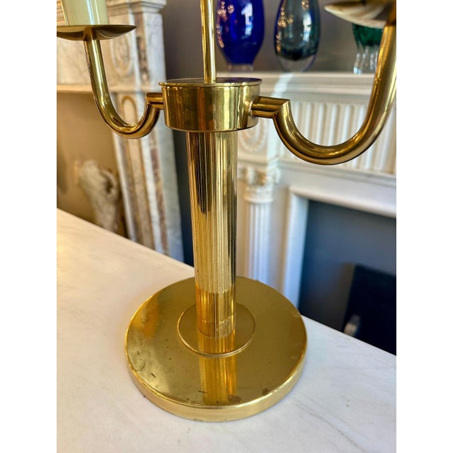 French Bouliotte Gilt Brass Candle Lamps, 1950s, Set of 2 For Sale - Image 13 of 18