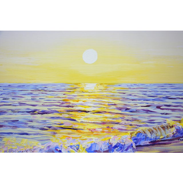 Magic Sunset. Ocean.Original Contemporary Painting by Iryna Kastsova For Sale - Image 4 of 9