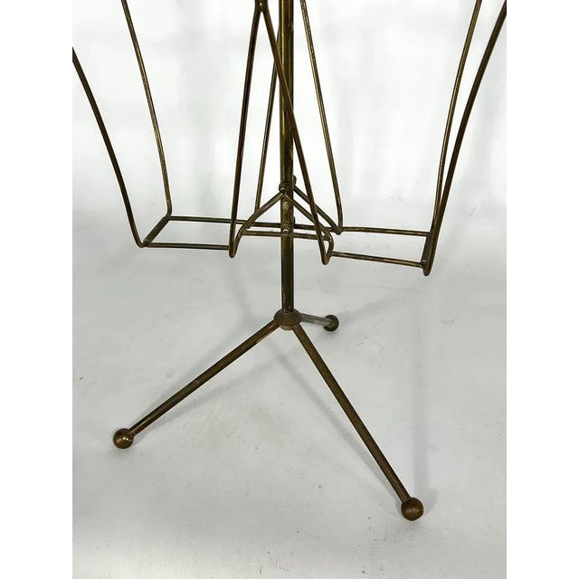 Vintage Italian Brass Magazine Rack, 1950s For Sale - Image 6 of 11