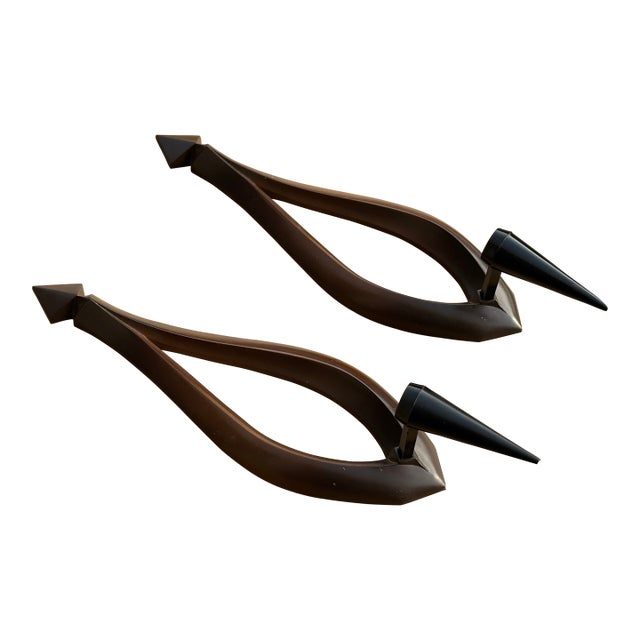 Mid-Century Modern Syroco Candle Sconces - a Pair For Sale