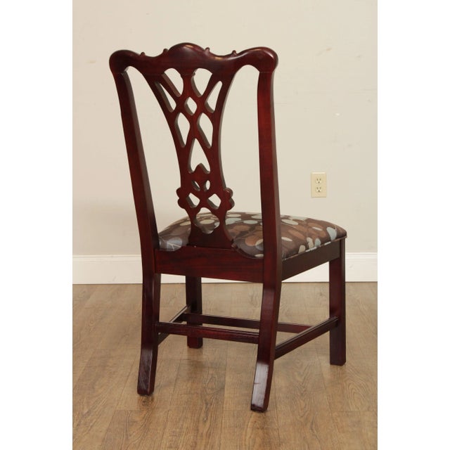 Thomasville Chippendale Style Carved Mahogany Dining Chairs - Set of 8 For Sale - Image 12 of 13