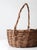 Vintage Wicker Basket With Handle For Sale - Image 9 of 11