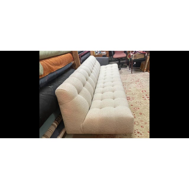 Contemporary Mid Century Modern Style White Sofa For Sale - Image 10 of 10