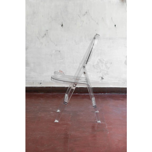 Achille & Pier Giacomo Castiglioni Tric Folding Chairs by Achille and Pier Giacomo Castiglioni for BBB BONACINA, 1960s, Set of 6 For Sale - Image 4 of 12