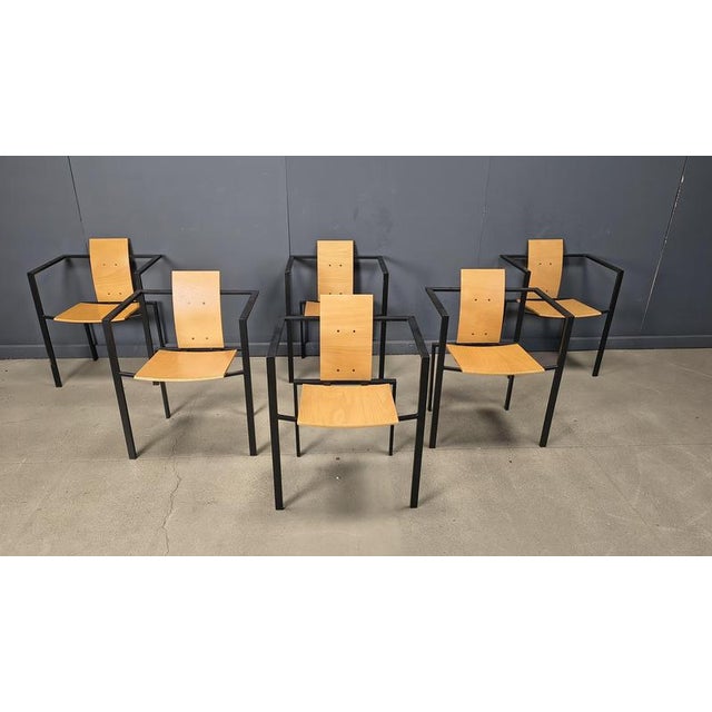 Postmodern Dining Chairs by Karl Friedrich Förster for KFF, 1980s, Set of 6 For Sale - Image 14 of 15