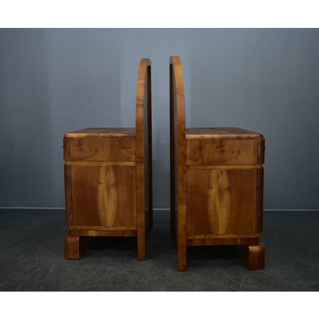 Art Deco Bedside Tables, Czechoslovakia, 1934s, Set of 2 For Sale - Image 11 of 18