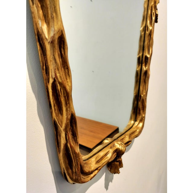 1960s Hollywood Regency Guilded Fairy Tale Mirror For Sale - Image 5 of 9