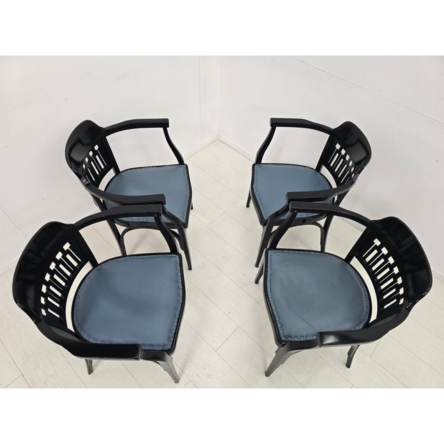 Antique Vienna Secession No. 714 Armchairs by Gustav Siegel for Jacob & Josef Kohn, 1890s, Set of 4 For Sale - Image 18 of 18