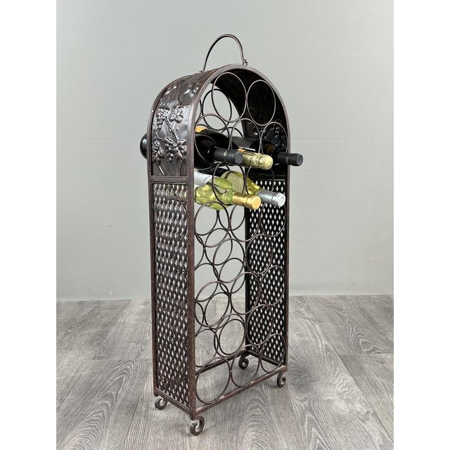 20th Century Patinated Metal Bottle Rack For Sale - Image 6 of 13