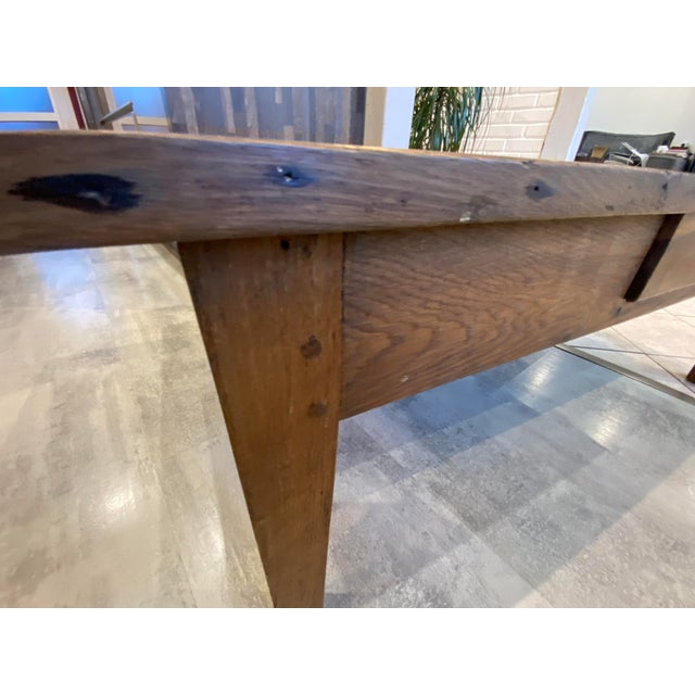 Rustic Farmhouse Coffee Table in Oak, 1930 For Sale - Image 11 of 18