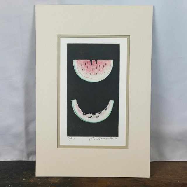 Vintage Signed Watermelon Print For Sale - Image 9 of 10