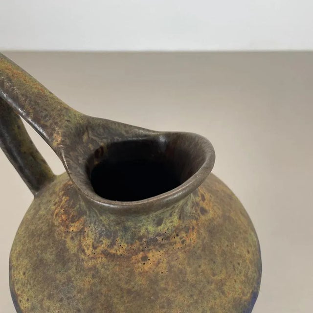 Blue Fat Lava Glazed Vase from Es Keramik, WGP, Germany, 1970s For Sale - Image 8 of 18