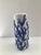 Blue Coral on White Glazed Ceramic Vase For Sale - Image 9 of 9