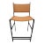 Sol & Luna Tan Leather and Iron Counter Stool For Sale