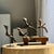 Traditional Indonesian Decorative Wooden Bird on a Base with a Crest and Rounded Wings For Sale - Image 5 of 16